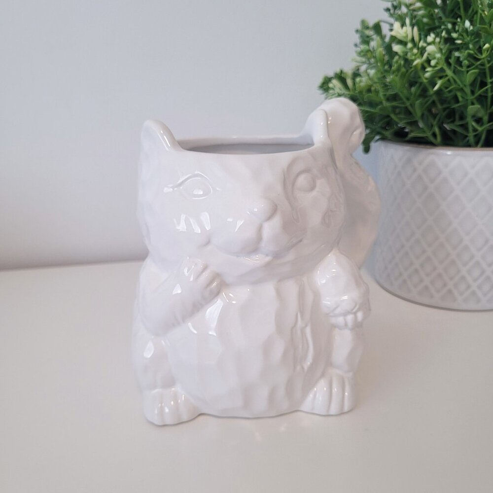 White Squirrel Shaped Coffee Tea Mug, Size 18oz
